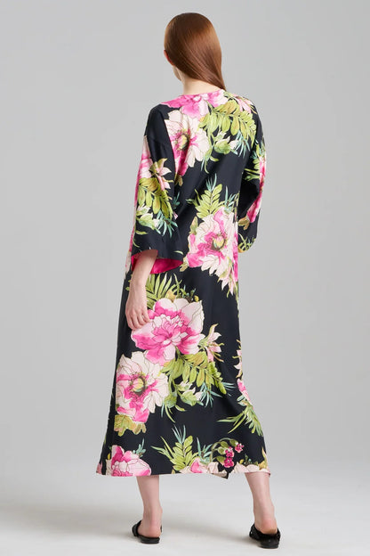 NATORI Sonomi Caftan - Black Multi