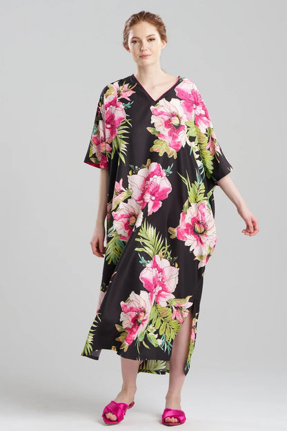 NATORI Sonomi Wedge Caftan - Black Multi