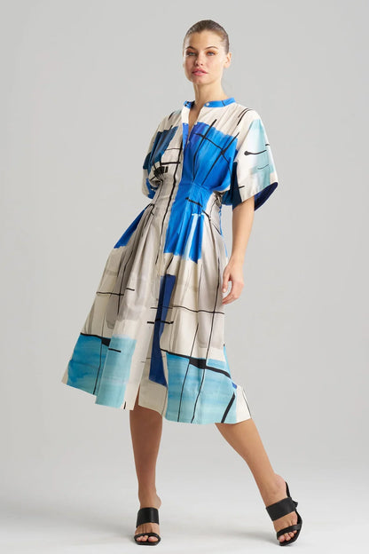 NATORI Sorairo Printed Cotton Poplin Dress
