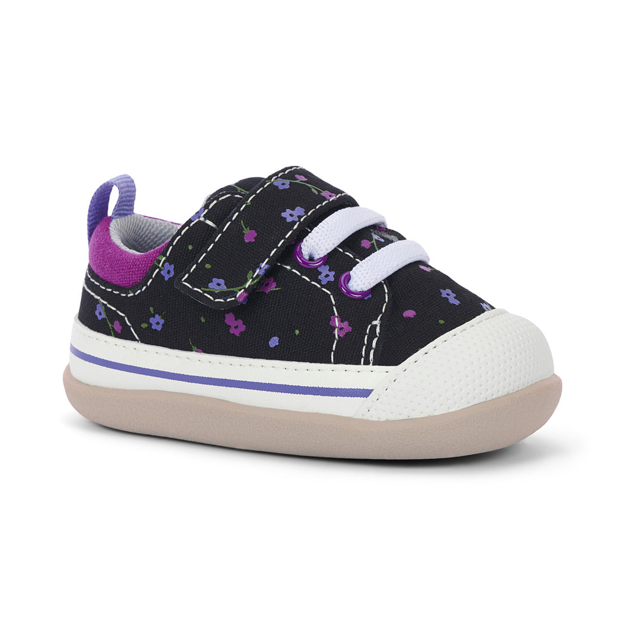See Kai Run Girl's Stevie II (First Walker) Black Floral