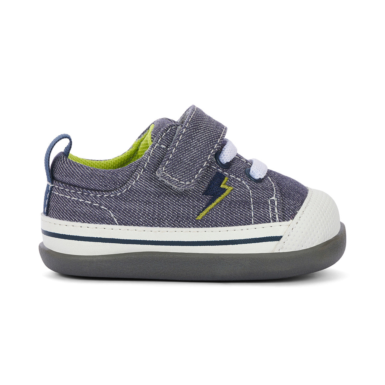 See Kai Run Boy's Stevie II (First Walker) Gray/Lightning