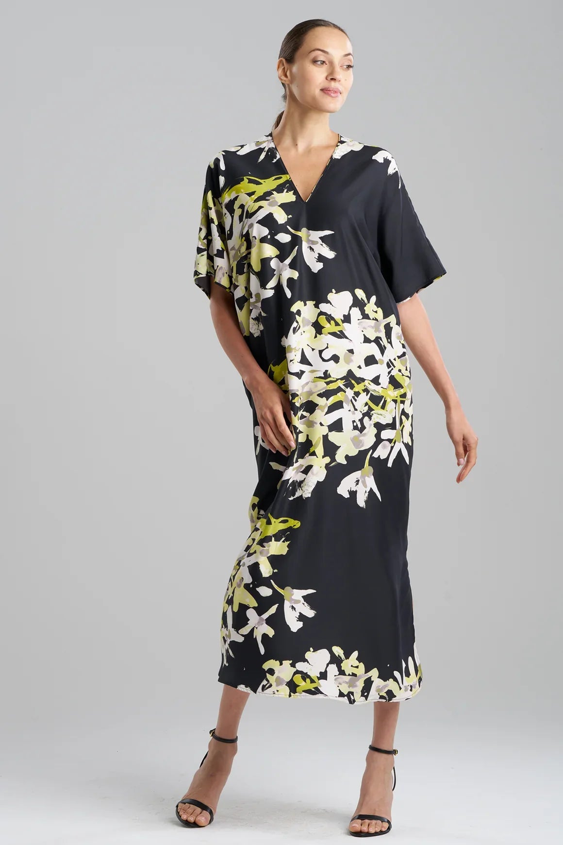 NATORI Sumi-E V-Neck Caftan