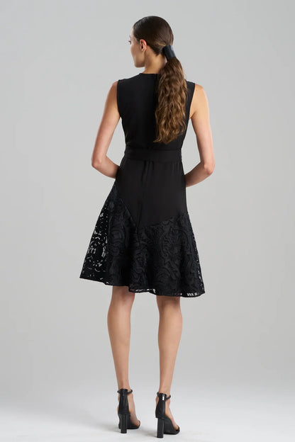 NATORI Suzani Lace Flare Dress