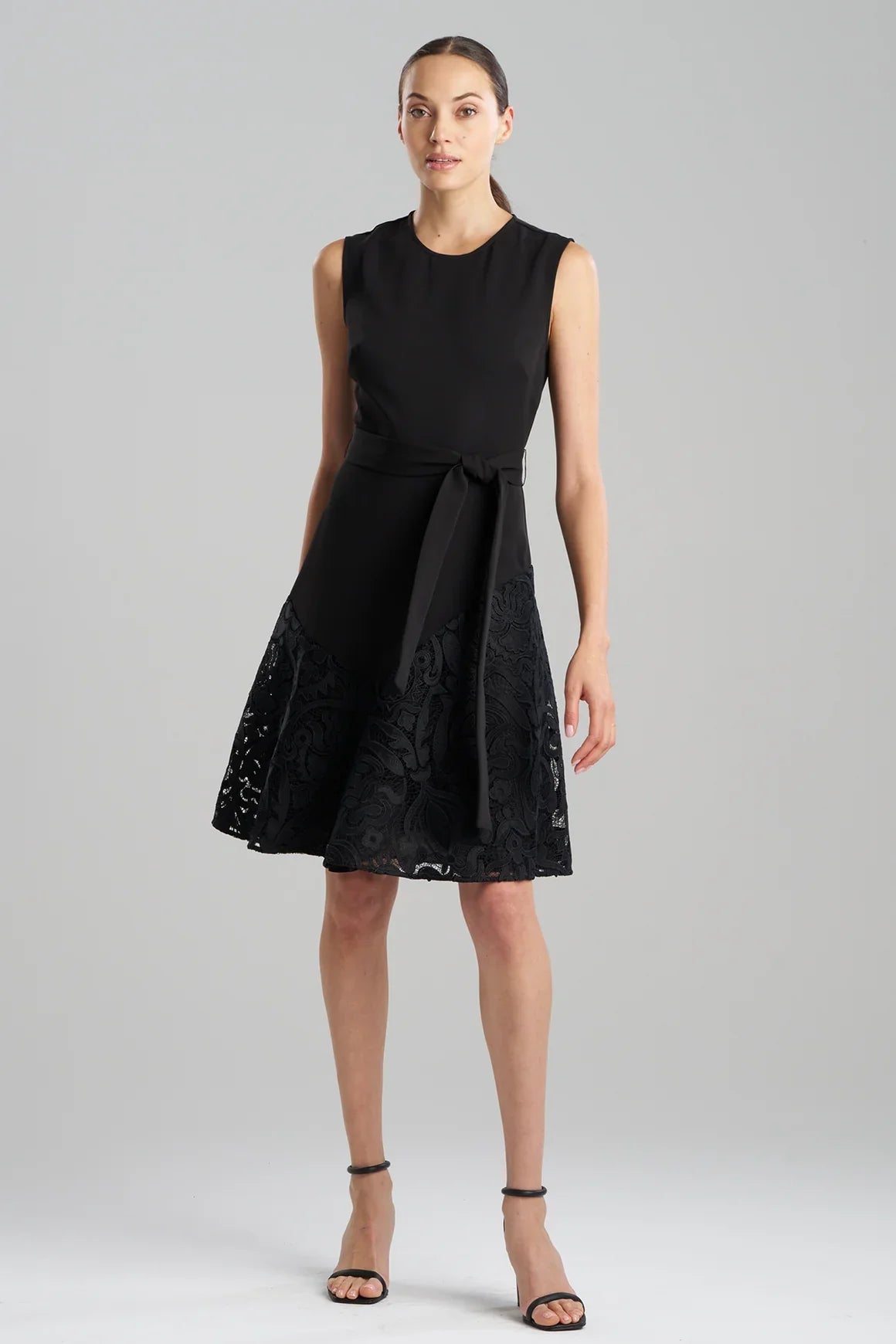 NATORI Suzani Lace Flare Dress