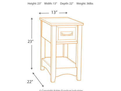 Ashley Furniture Breegin Chairside End Table