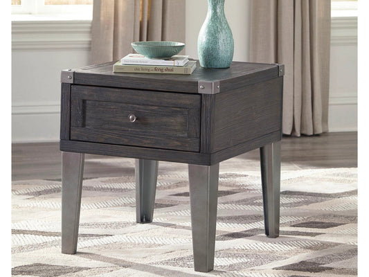 Ashley Furniture Todoe End Table with USB Ports & Outlets