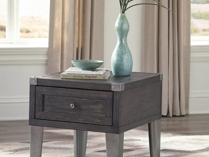 Ashley Furniture Todoe End Table with USB Ports & Outlets