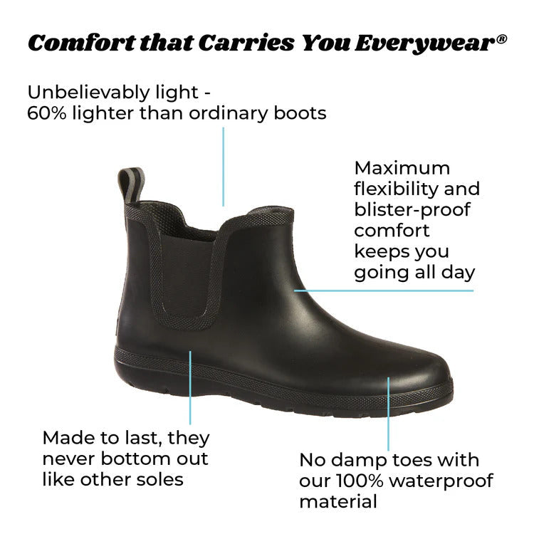 Totes Men's Chelsea Ankle Rain Boots with Everywear Technology
