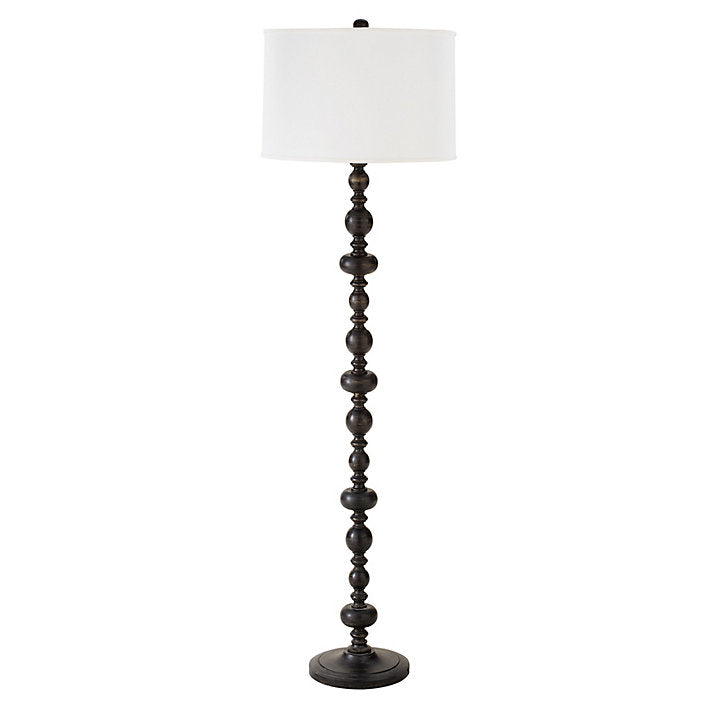 Ballard Designs Peyton Wood Floor Lamp - Peyton Wood Floor Lamp With Shade (Natural)