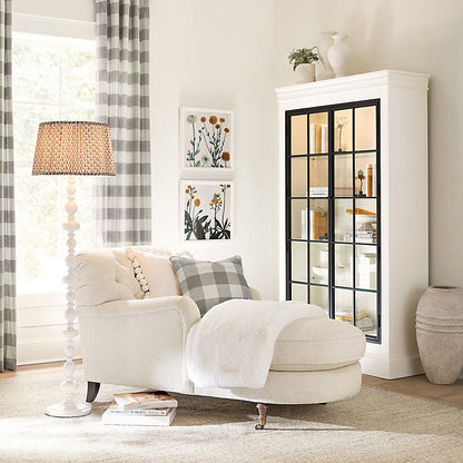 Ballard Designs Peyton Wood Floor Lamp - Peyton Wood Floor Lamp With Shade (Natural)