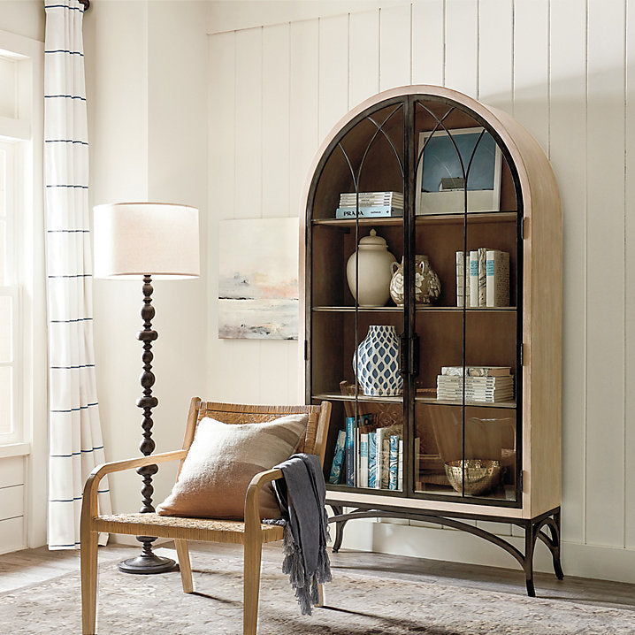 Ballard Designs Peyton Wood Floor Lamp - Peyton Wood Floor Lamp With Shade (Natural)