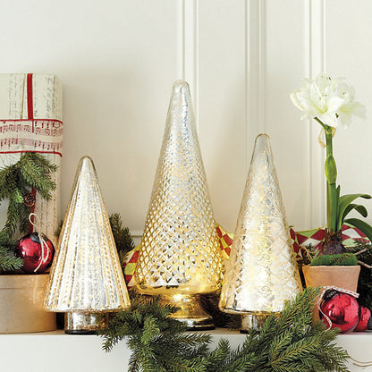 Ballard Designs Lit Mercury Glass Trees