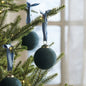 Ballard Designs Flocked Bauble Ornaments Set of 12