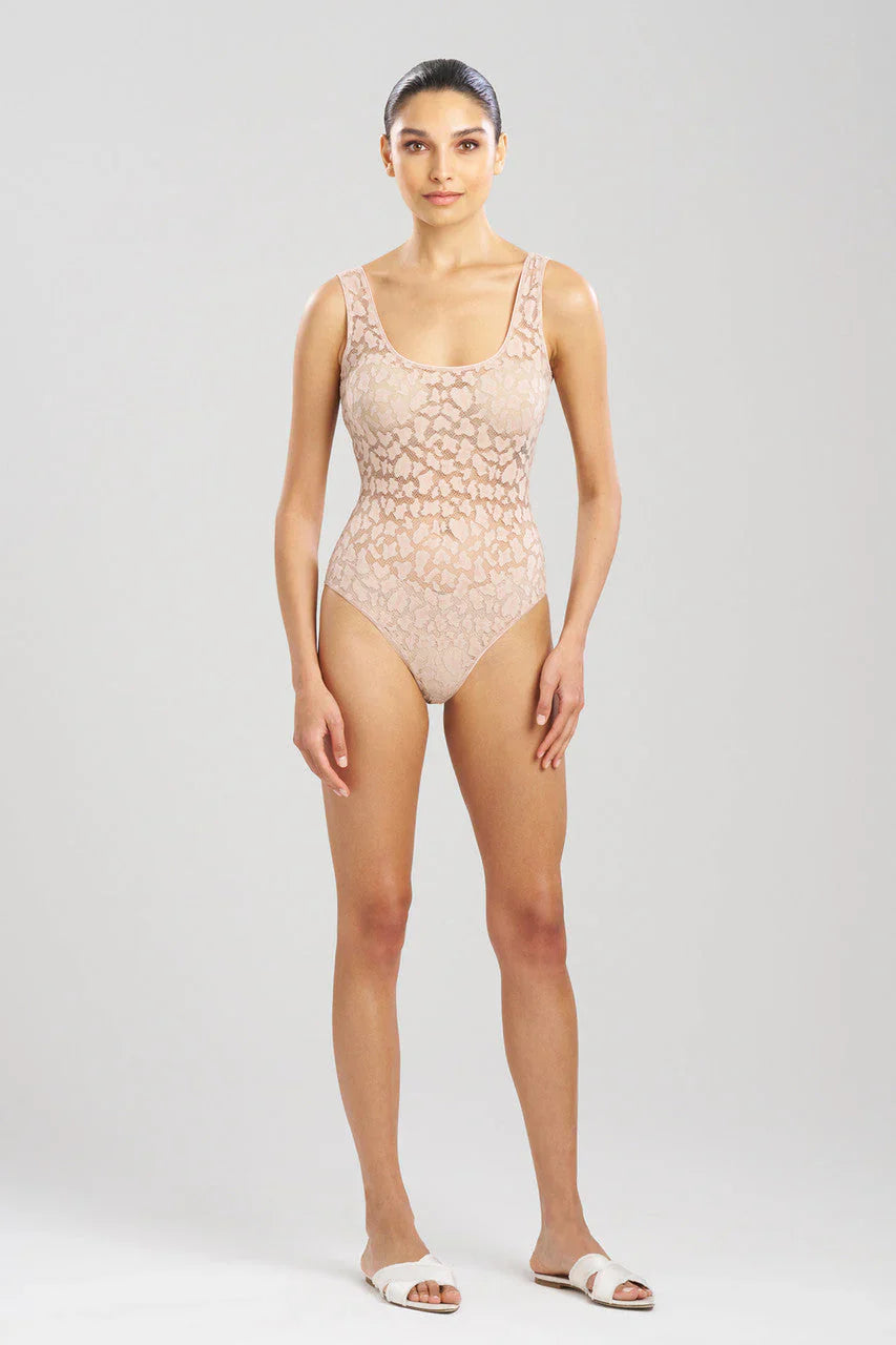 NATORI Temptation Sheer Allover Lace Bodysuit