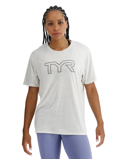 TYR Women's TYR UltraSoft Women's Big Logo Tri-Blend Tech Tee