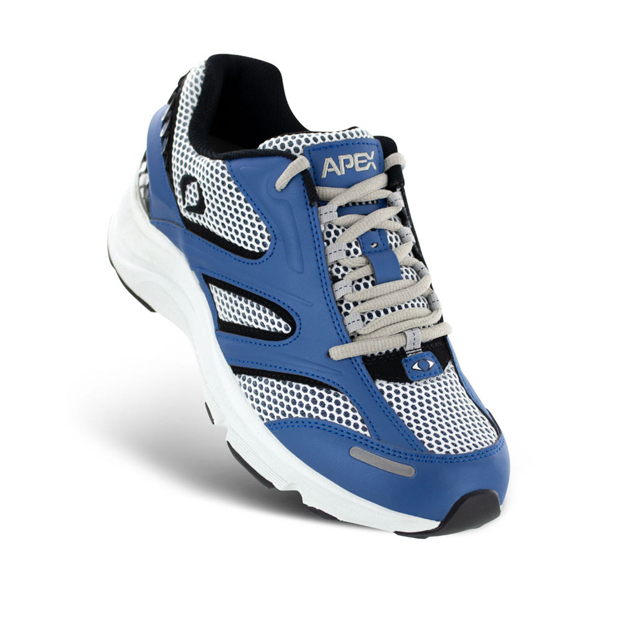 Apexfoot Men's Stealth Runner Active Shoe - V Last - White/Blue - Medium (D)