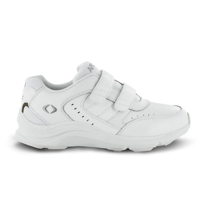 Apexfoot Men's Strap Walking Shoe - White - Wide (2E)