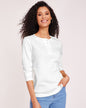 BLAIR Women's Top Long Sleeve Pointelle Henley Top (Women Plus) - x4