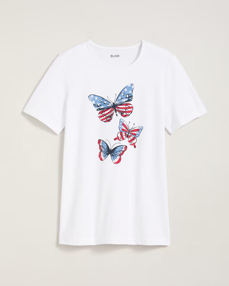 BLAIR Women's Tops Anytime Graphic Tee (Women Plus) - x4