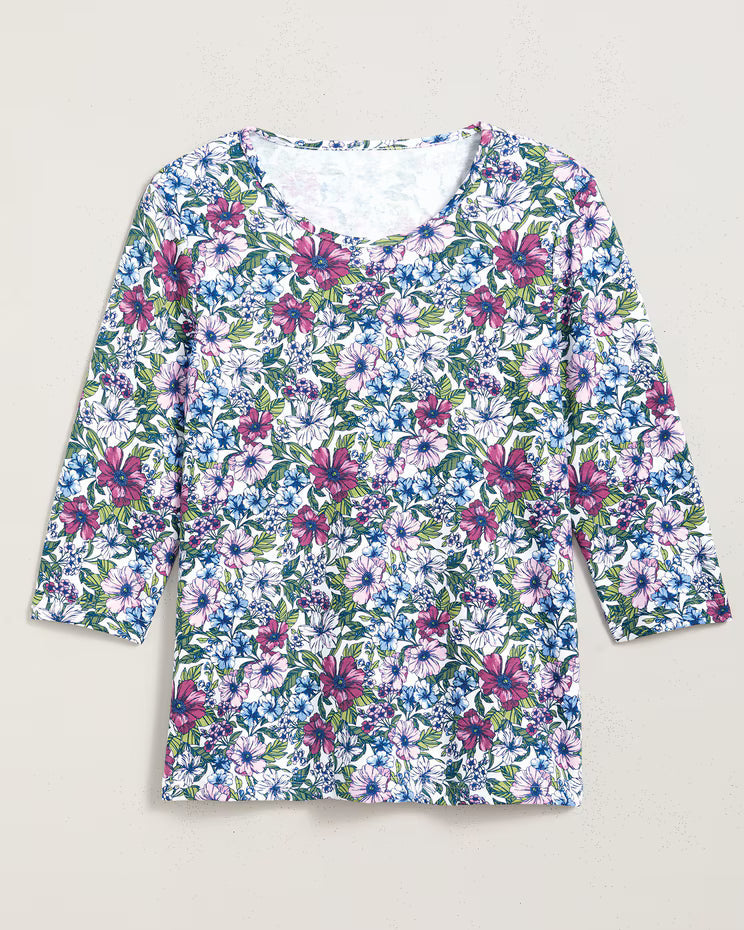 BLAIR Women's Tops Essential Knit Three-Quarter Sleeve Tee 2 (Women Plus) - x5