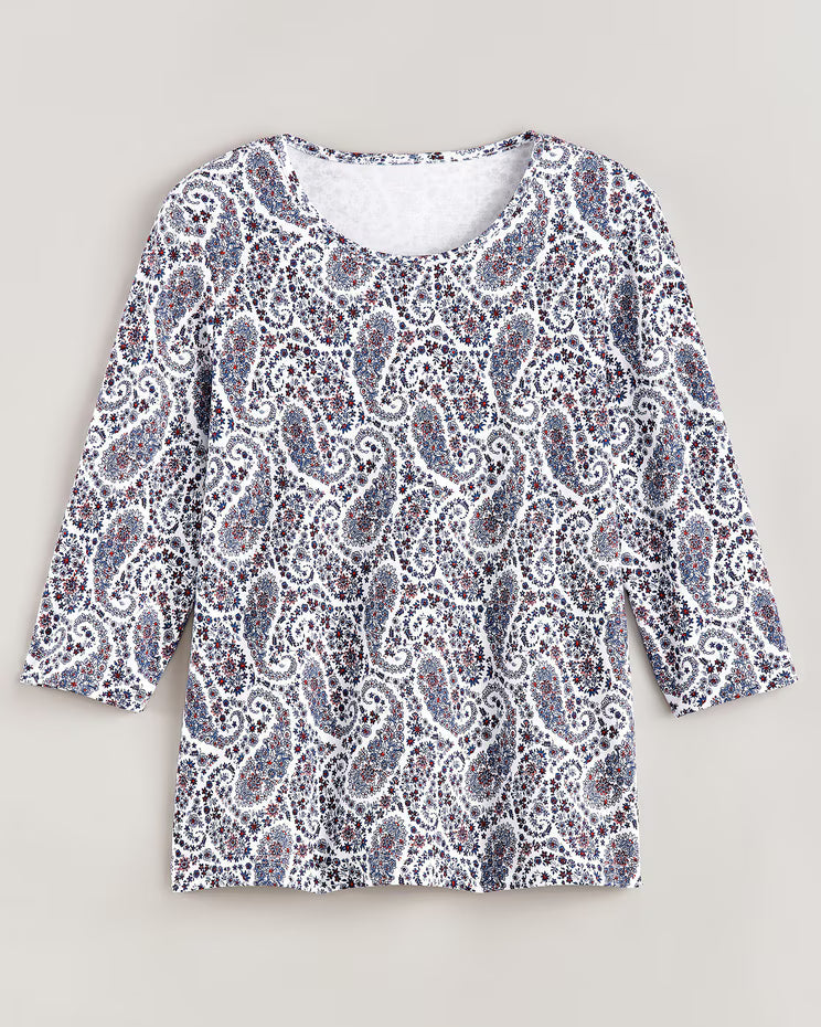 BLAIR Women's Tops Essential Knit Three-Quarter Sleeve Tee 2 (Women Plus) - x5