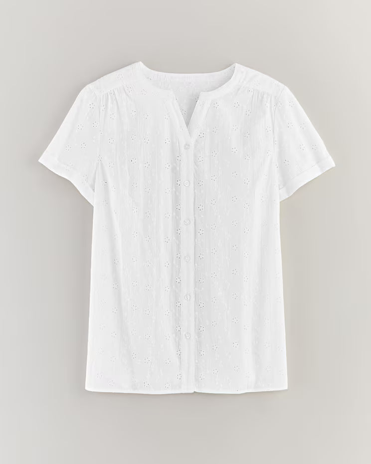 BLAIR Women's Tops Eyelet Camp Shirt (Women Plus) - x3