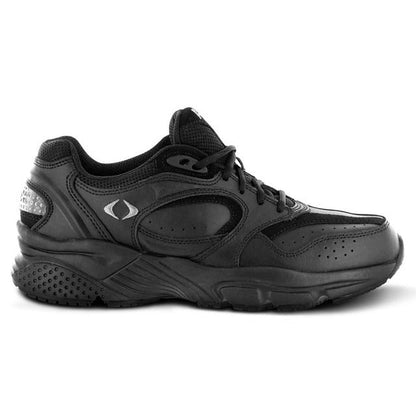 Apexfoot Men's Lace Walking Shoe - Black - X-Wide (4E)