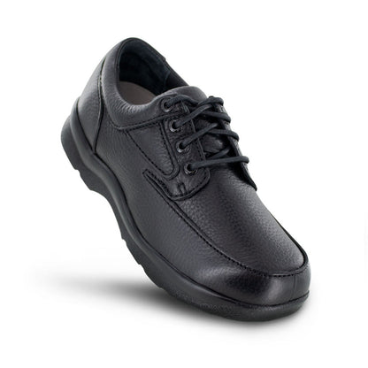 Apexfoot Men's Ariya Moc Toe Dress Shoe - Black - Wide (2E)