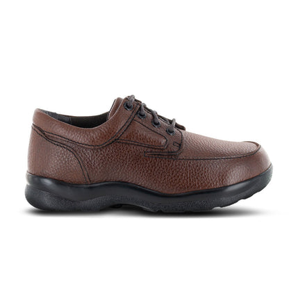 Apexfoot Men's Ariya Moc Toe Dress Shoe - Brown - Wide (2E)