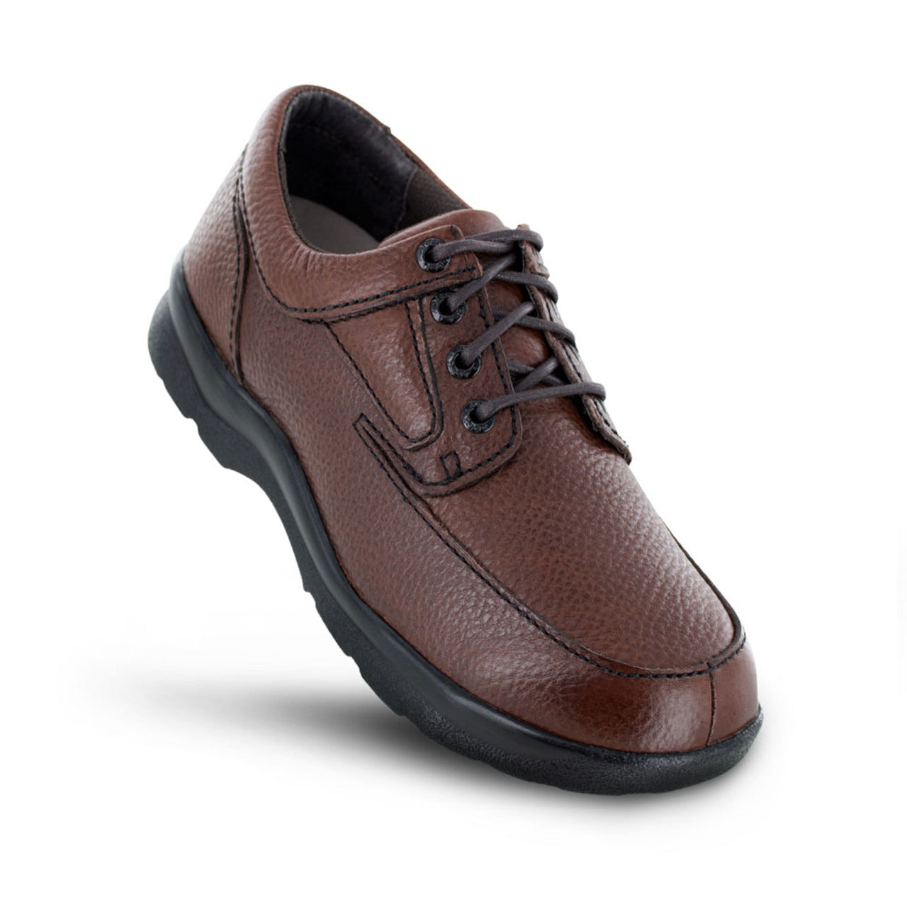 Apexfoot Men's Ariya Moc Toe Dress Shoe - Brown - Wide (2E)