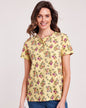 BLAIR Women's Tops Print Short Sleeve Pointelle Henley Top 3 (Misses) - x3