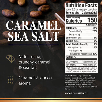 Lindt Chocolate Caramel with a Touch of Sea Salt Dark Chocolate EXCELLENCE Bar (3.5 oz)