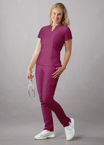 Adar Women's Notched V-neck Top 1