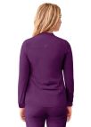 Adar Women's Bomber Zipped Jacket - Ceil Blue - Eggplant - Hunter Green