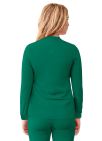 Adar Women's Bomber Zipped Jacket - Ceil Blue - Eggplant - Hunter Green