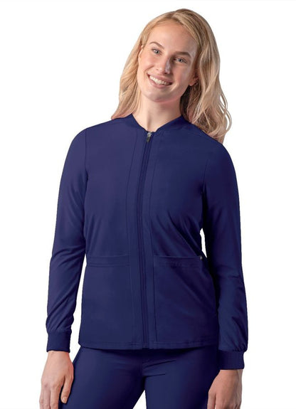 Adar Women's Bomber Zipped Jacket - Navy - Pewter - Royal Blue