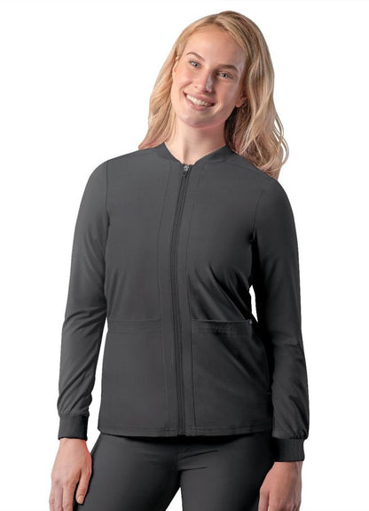 Adar Women's Bomber Zipped Jacket - Navy - Pewter - Royal Blue