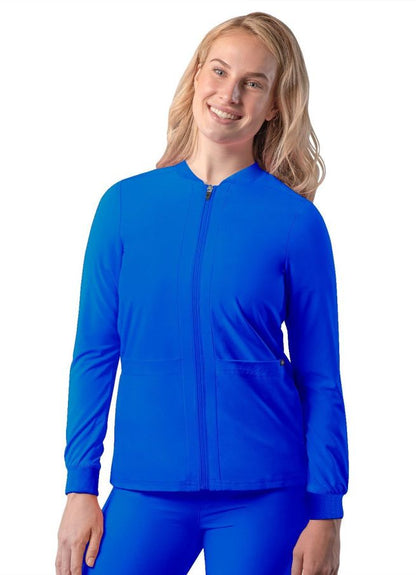 Adar Women's Bomber Zipped Jacket - Navy - Pewter - Royal Blue