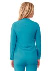 Adar Women's Bomber Zipped Jacket - Turquoise - White