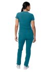 Adar Women's Go-Basic Scrub Set - Black - Caribbean Blue - Ceil Blue