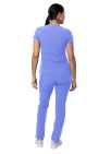 Adar Women's Go-Basic Scrub Set - Black - Caribbean Blue - Ceil Blue