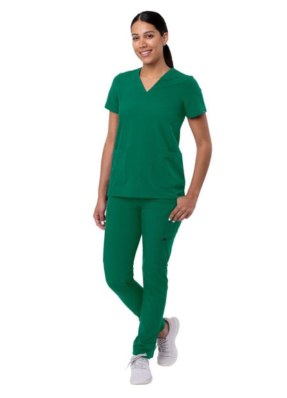 Adar Women's Go-Basic Scrub Set - Eggplant - Hunter Green - Navy