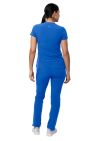 Adar Women's Go-Basic Scrub Set - Royal Blue - Teal Blue - White