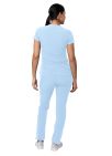 Adar Women's Go-Basic Scrub Set - Martini Olive - Sky Blue - Wine
