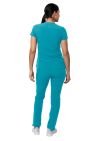 Adar Women's Go-Basic Scrub Set - Royal Blue - Teal Blue - White