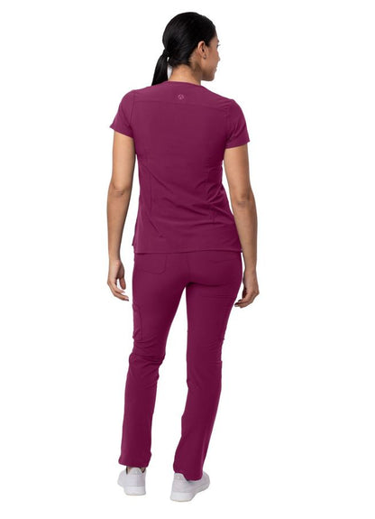 Adar Women's Go-Basic Scrub Set - Martini Olive - Sky Blue - Wine