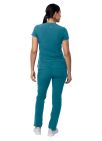 Adar Women's Go-Higher Scrub Set - Black - Caribbean Blue - Ceil Blue