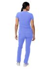 Adar Women's Go-Higher Scrub Set - Black - Caribbean Blue - Ceil Blue