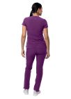 Adar Women's Go-Higher Scrub Set - Eggplant - Hunter Green - Navy