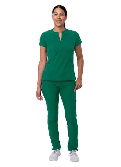 Adar Women's Go-Higher Scrub Set - Eggplant - Hunter Green - Navy